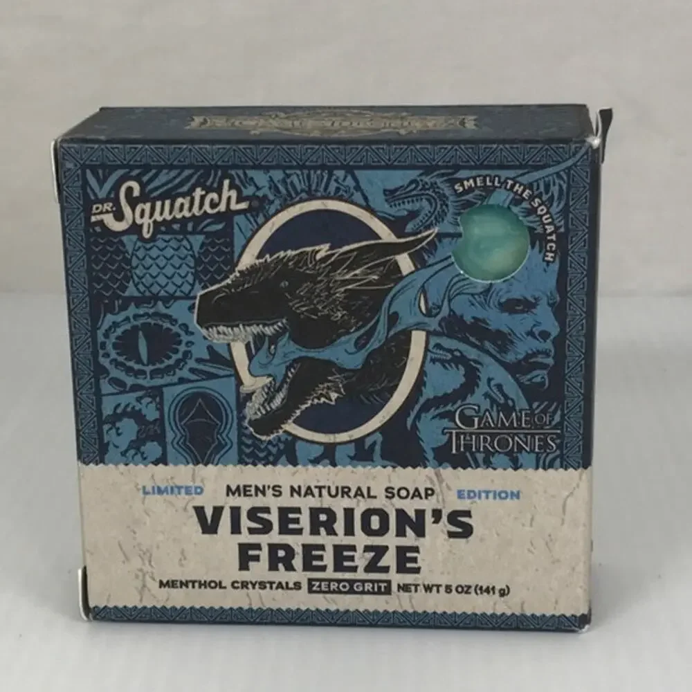 NWT Dr. Squatch Limited Edition Viserion’s Freeze Men Natural Soap 5oz